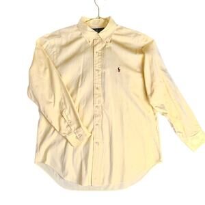 Ralph Lauren Classic Fit Yellow Cotton Button Down 16.5 32/33